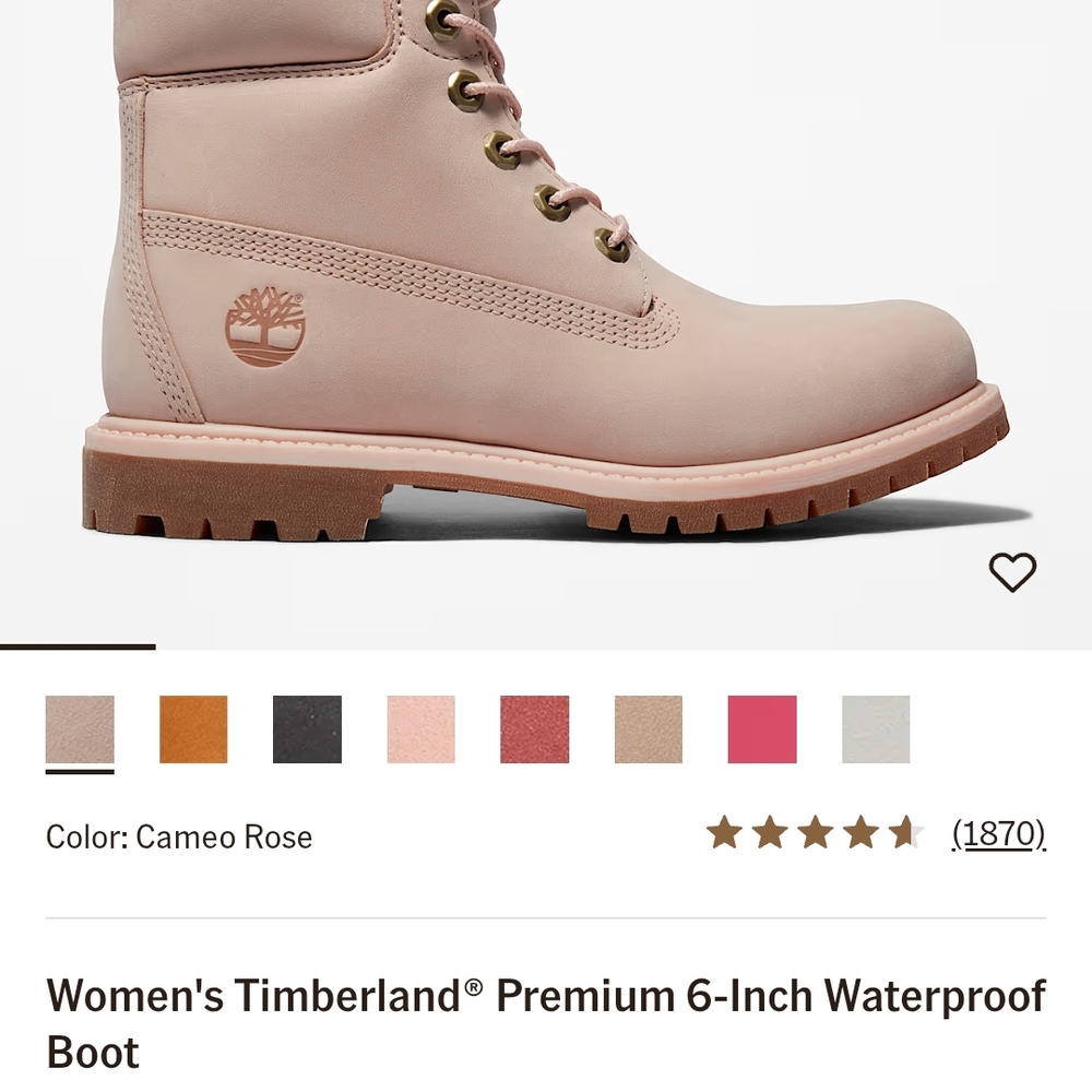 Timberland Women's Premium 6-Inch Waterproof Boot - Pink